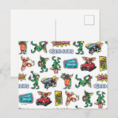 Gremlins™ Sticker-Spaß-Muster Postkarte (Vorne/Hinten)