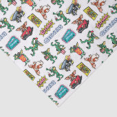 Gremlins™ Sticker-Spaß-Muster Seidenpapier (Ausschnitt)