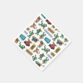 Gremlins™ Sticker-Spaß-Muster Serviette (Ecke)