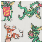 Gremlins™ Sticker-Spaß-Muster Stoff (Nahaufnahme)