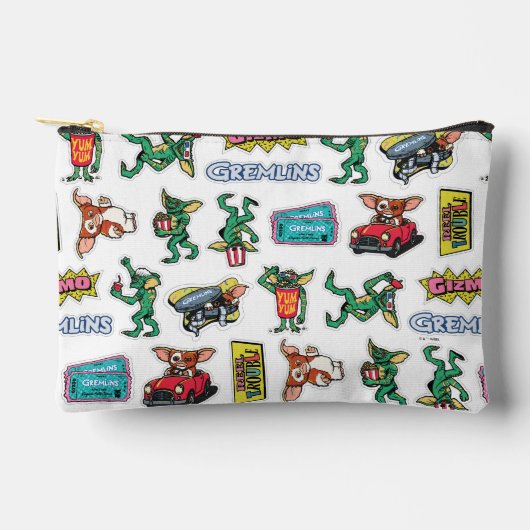 Gremlins™ Sticker-Spaß-Muster Zubehörtasche (Vorderseite)