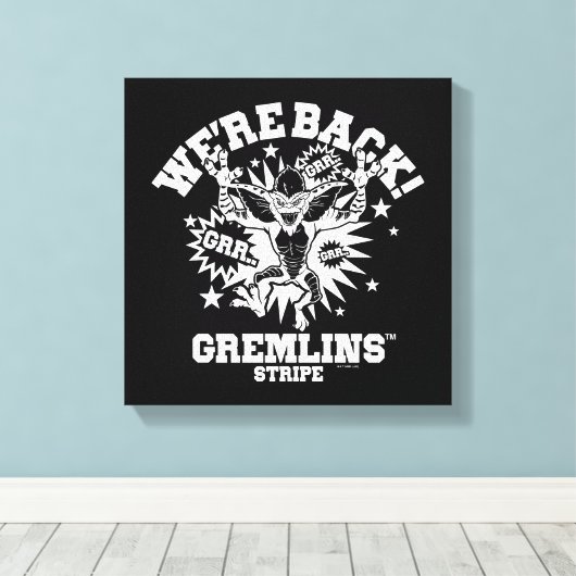 Gremlins | Streifen Wir sind zurück Leinwanddruck (Insitu (Holzboden))