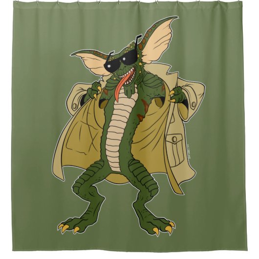 Gremlins | Strip Trench Coat Flash Duschvorhang (Vorderseite)