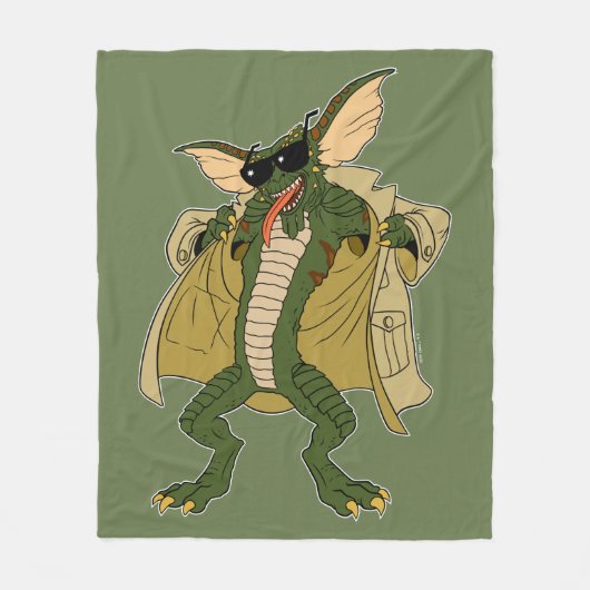 Gremlins | Strip Trench Coat Flash Fleecedecke (Vorderseite)