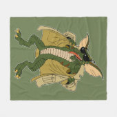 Gremlins | Strip Trench Coat Flash Fleecedecke (Vorderseite (Horizontal))