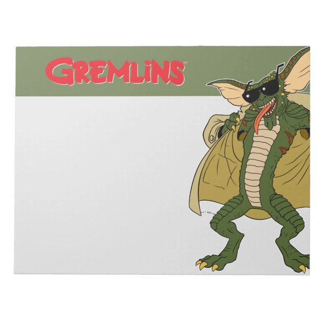 Gremlins | Strip Trench Coat Flash Notizblock (Vorderseite)