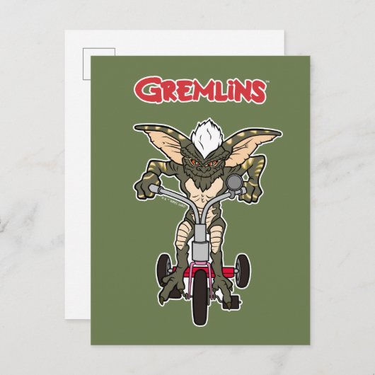 Gremlins | Stripe Riding Tricycle Postkarte (Vorne/Hinten)