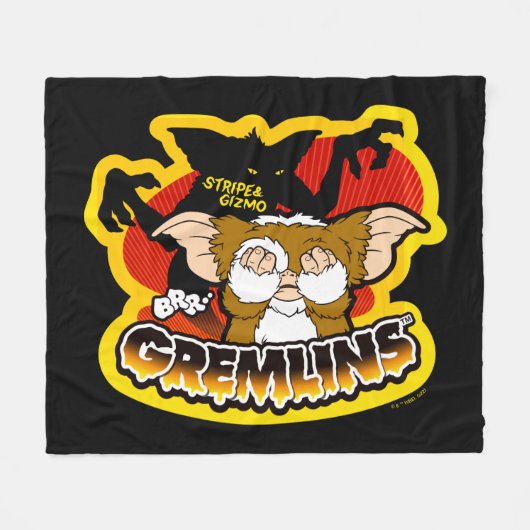 Gremlins | Stripe Scaring Gizmo Fleecedecke (Vorderseite (Horizontal))