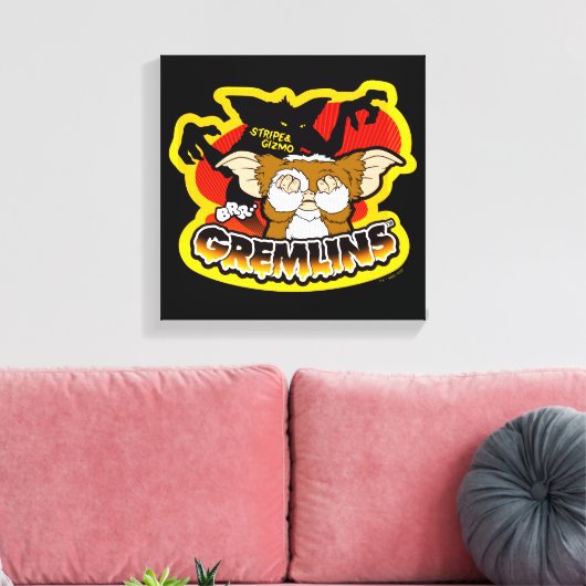 Gremlins | Stripe Scaring Gizmo Leinwanddruck (Insitu (Wohnzimmer))