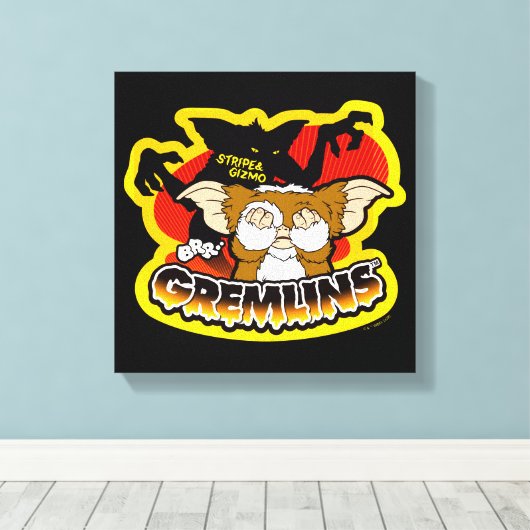 Gremlins | Stripe Scaring Gizmo Leinwanddruck (Insitu (Holzboden))