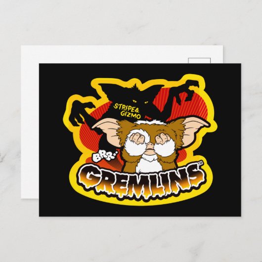 Gremlins | Stripe Scaring Gizmo Postkarte (Vorne/Hinten)