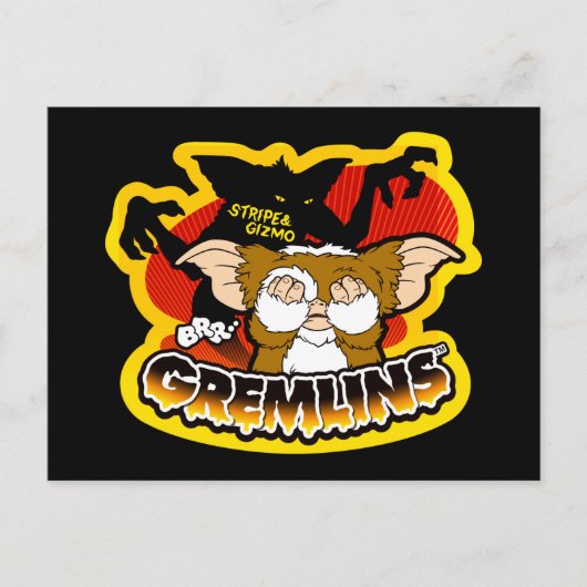Gremlins | Stripe Scaring Gizmo Postkarte (Vorderseite)