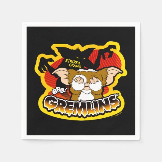 Gremlins | Stripe Scaring Gizmo Serviette (Vorderseite)