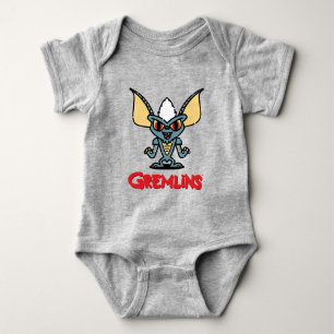 Gremlins Stripe Süßer Comic-Charakter Baby Strampler