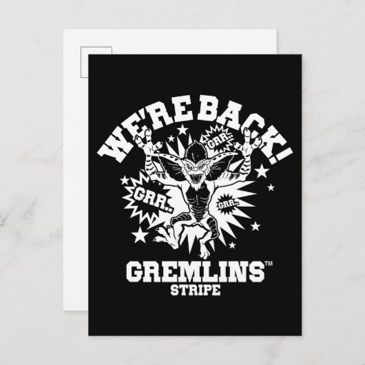 Gremlins | Stripe We're Back Postkarte (Vorne/Hinten)