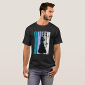Gren Distressed Violin Queen Teal Grey Theme Violi T-Shirt (Vorne ganz)
