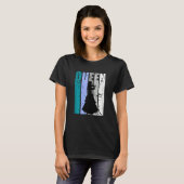 Gren Distressed Violin Queen Teal Grey Theme Violi T-Shirt (Vorne ganz)