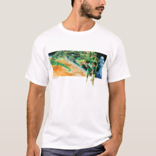 Gren Laternen, die in Raum fliegen T-Shirt