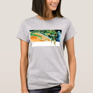 Gren Laternen, die in Raum fliegen T-Shirt