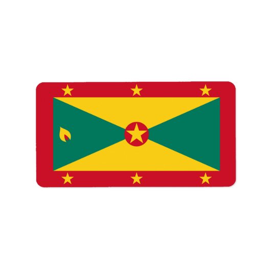 Grenada Adressaufkleber (Vorne)