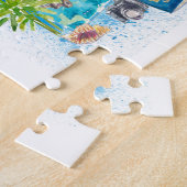 Grenada Antilles Illustrierte Karibik Karte Puzzle (Seite)