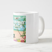 Grenada Bathway Beach Travel Poster Jumbo-Tasse (Vorderseite Rechts)