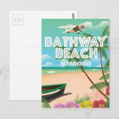 Grenada Bathway Beach Travel Poster Postkarte (Vorne/Hinten)