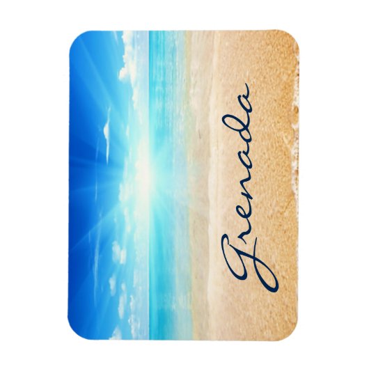 Grenada Beach Sunrise Magnet (Vertikal)