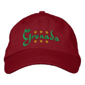 Grenada Bestickte Baseballkappe (Vorderseite)
