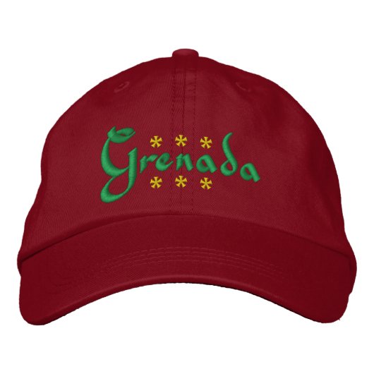 Grenada Bestickte Baseballkappe (Vorderseite)