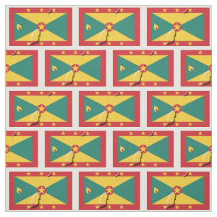 GRENADA CARRIACOU FLAG Karte Kontur Stoff