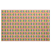 GRENADA CARRIACOU FLAG Karte Kontur Stoff (Fat Quarter (45,7 x 55,9 cm))