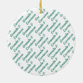 GRENADA & CARRIACOU FLAG MAP individuell einstellb Keramik Ornament (Hinten)