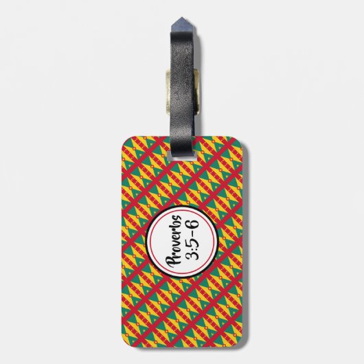 GRENADA CARRIACOU Vertrauen Lord Proverbs Gepäck Gepäckanhänger (Rückseite vertikal)