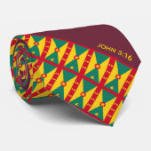 GRENADA Christliche Schrift John 3:16 Burgund Krawatte (Gerollt)