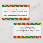 GRENADA Christliche Schrift John 3:16 Visitenkarte (Vorne/Hinten)