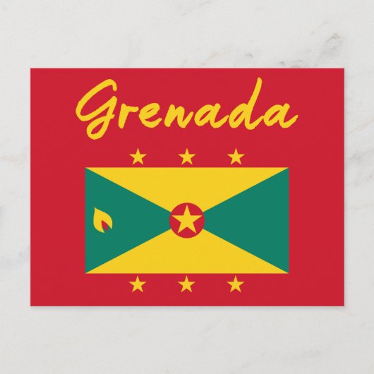 Grenada Fahne Grenadierfisch Karibischer Karneval Postkarte (Vorderseite)