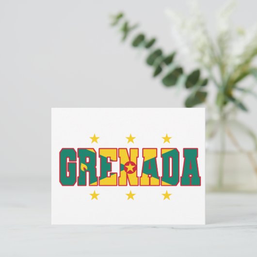 Grenada Fahne Varsity Grenadida Karibischer Karnev Postkarte (Stehend Vorderseite)