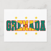 Grenada Fahne Varsity Grenadida Karibischer Karnev Postkarte (Vorderseite)