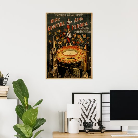 GRENADA FEDORA High Wire Act VAUDEVILLE Poster (Heimbüro)