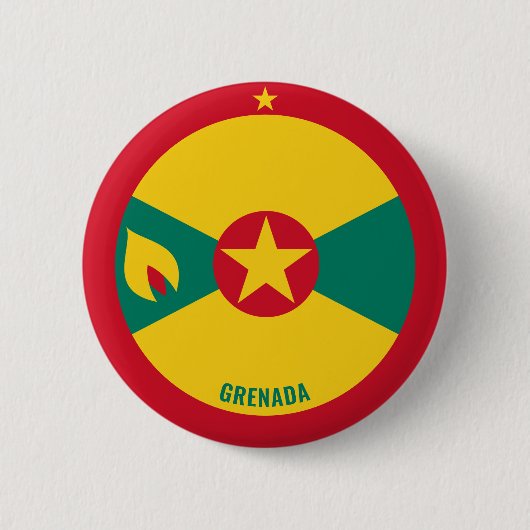 Grenada Flag Charming Patriotic Button (Vorderseite)