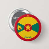 Grenada Flag Charming Patriotic Button (Vorne & Hinten)