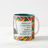 GRENADA FLAG Fotovorlage Ihren Text hinzufügen Zweifarbige Tasse (VorderseiteRechts)