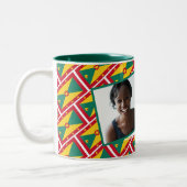 GRENADA FLAG Fotovorlage Ihren Text hinzufügen Zweifarbige Tasse (Links)