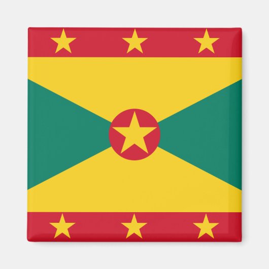 Grenada Flag GD Magnet (Vorne)