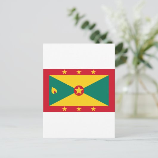 Grenada Flag GD Postkarte (Stehend Vorderseite)