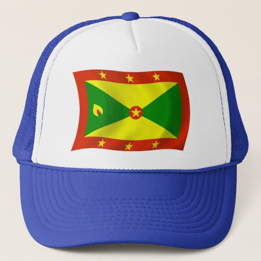 Grenada Flag Hat Truckerkappe (Vorderseite)