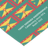 GRENADA Flag Karte Angepasste Scriptur GRÜNE Kurzer Tischläufer (Ecke)
