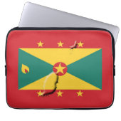 GRENADA Flag Map Patriotic Computer RED Laptopschutzhülle (Vorderseite)
