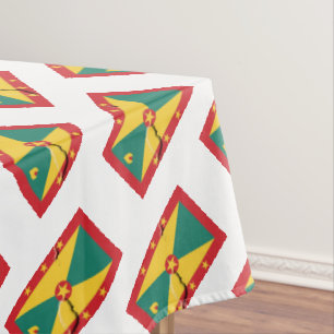 GRENADA FLAG MAP Patriotic Grenadian Tischdecke